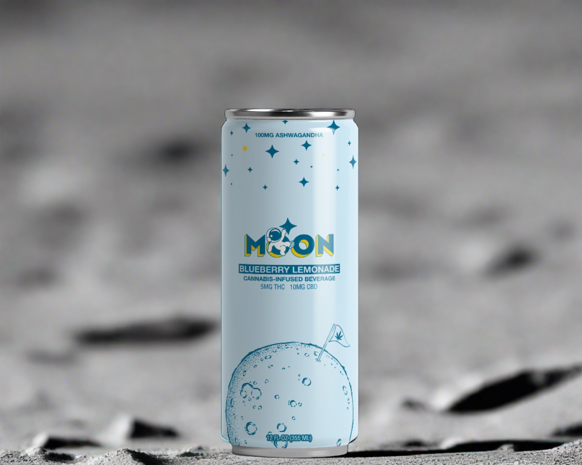 Can of Blueberry Lemonade Moon on the moon